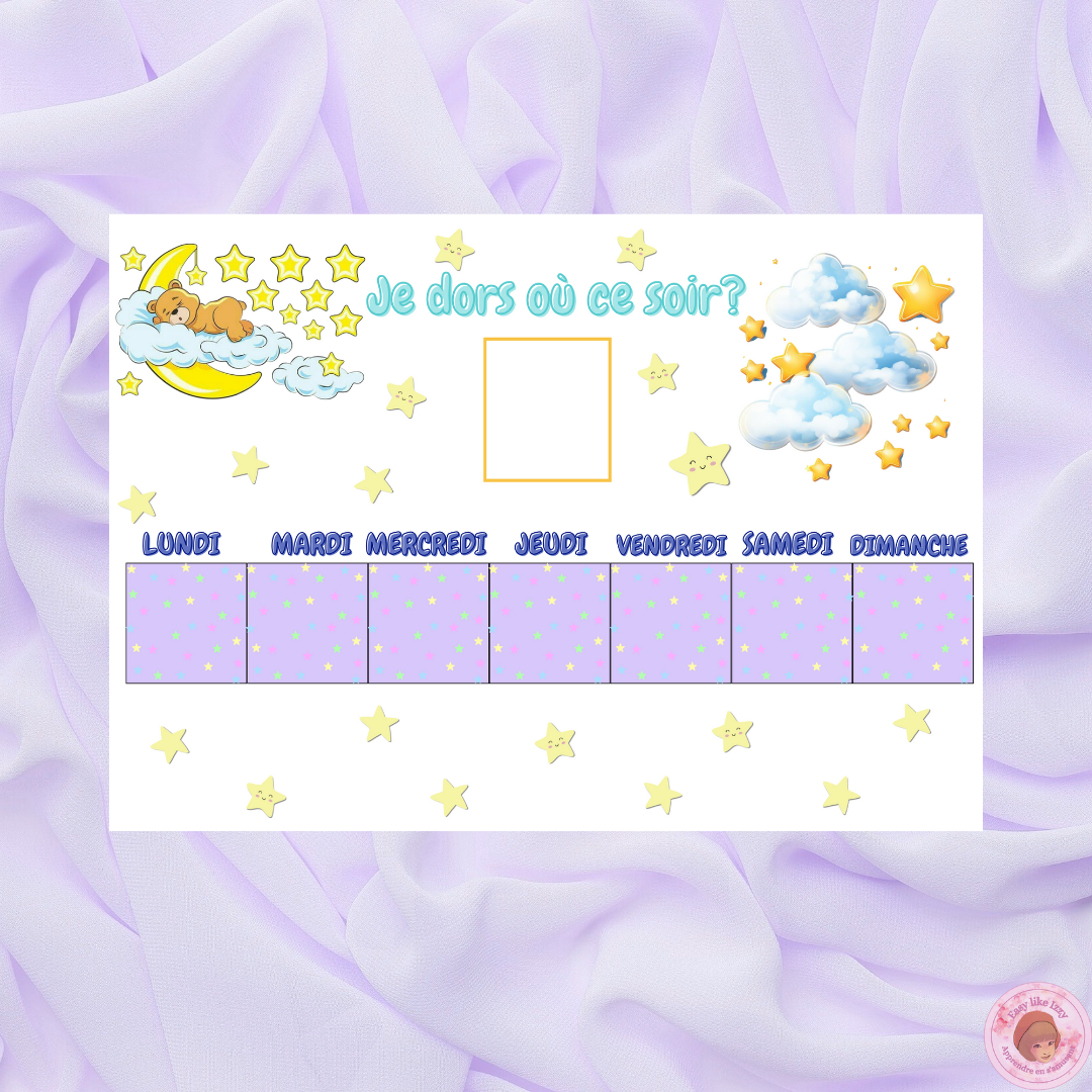 đ Planning visuel â Garde alternĂ©e « Je dors oĂč ce soir ? »