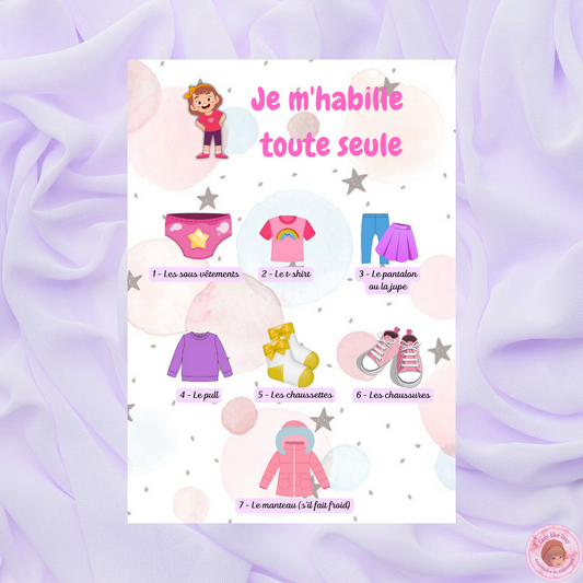 👕 Affiche éducative – Je m’habille tout.e seul.e