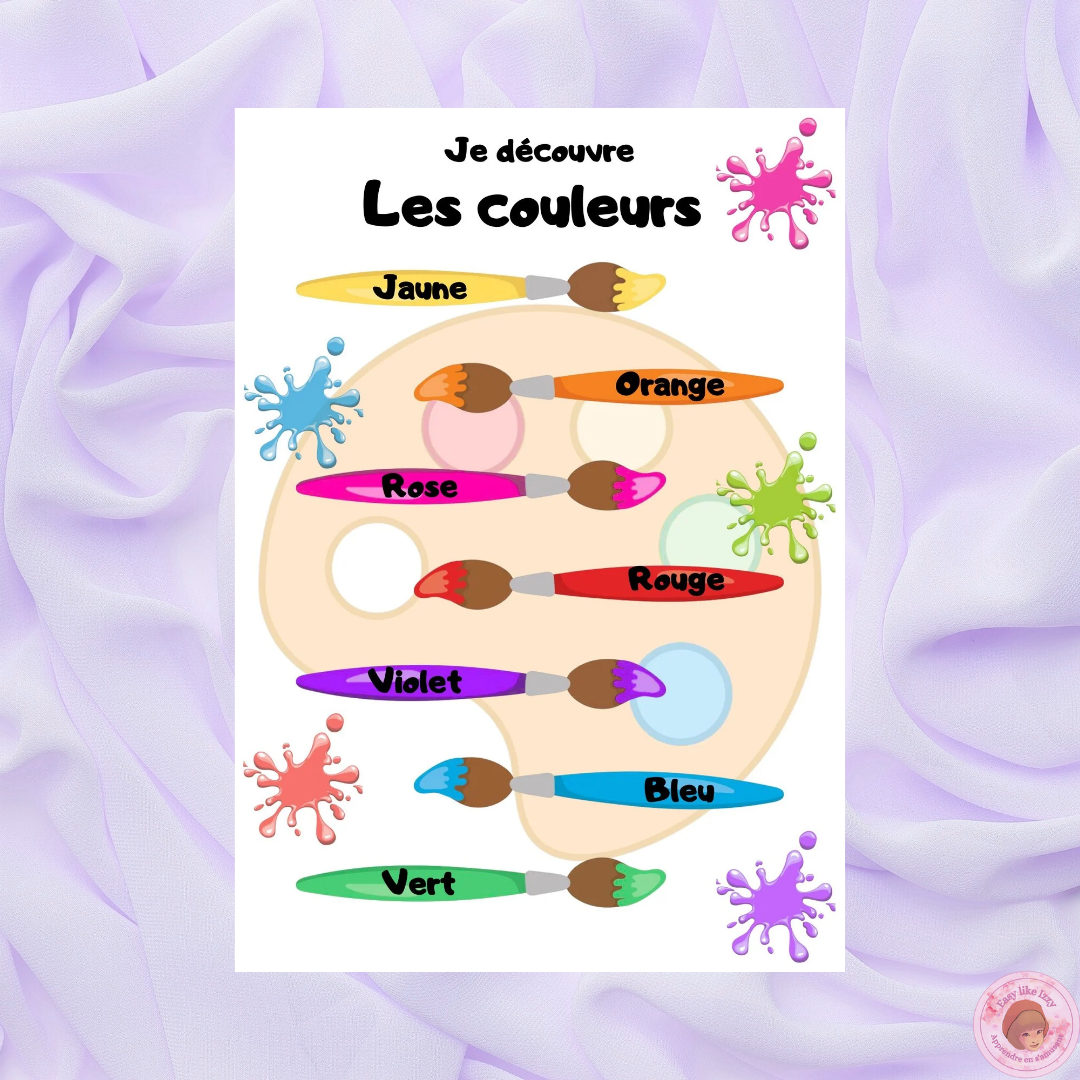 Affiche éducative - Je découvre les couleurs
